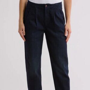 Eileen Fisher Pleated Tapered Ankle Pants Blue Size 10